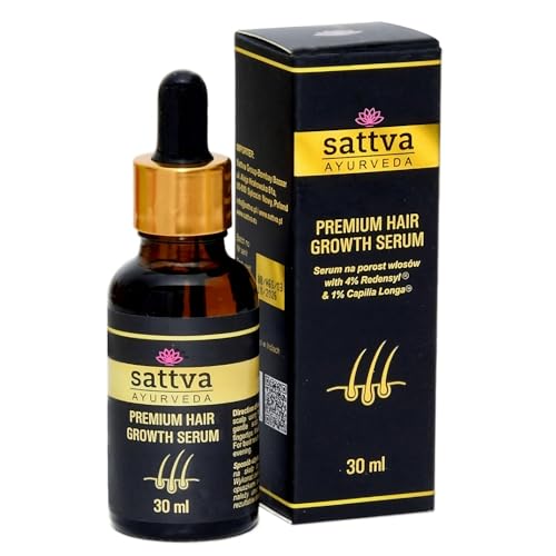 Sattva Ayurveda Premium Hair Growth Serum - Haarwachstum Serum für Frauen und Männer - Innovative Haarwuchsmittel beschleunigen Haarwachstum und gegen Haarausfall mit Rosmarin-Extrakt und Redensyl® von Sattva Ayurveda