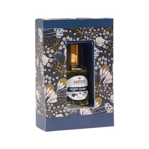 Parfümöl Damen Night Queen - Süße verführerische Noten - Lang anhaltender Duft - Parfüm öl Frauen mit Roll-On-Applikator, Ohne Alkohol - Natural and Pure Perfume Oil - Sattva Ayurveda - 10 ml von Sattva Ayurveda