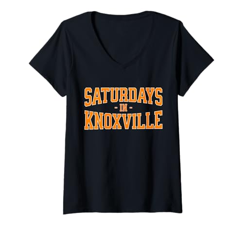 Damen Saturdays In Knoxville, Tennessee Lover and Fan Souvenir T-Shirt mit V-Ausschnitt von Saturdays In Knoxville Tennessee Tailgating Gear
