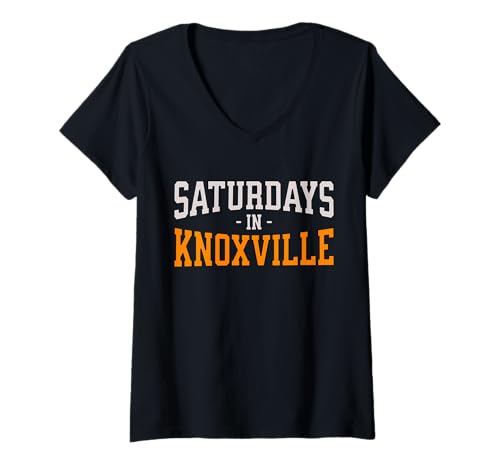Damen Saturdays In Knoxville, Tennessee Lover and Fan Souvenir T-Shirt mit V-Ausschnitt von Saturdays In Knoxville Tennessee Tailgating Gear