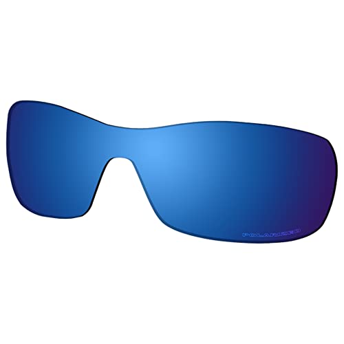 Saucer Premium Ersatzgläser für Oakley Antix OO9077 Sonnenbrille, High Definition - Midnight Blue Polarized, Einheitsgröße von Saucer