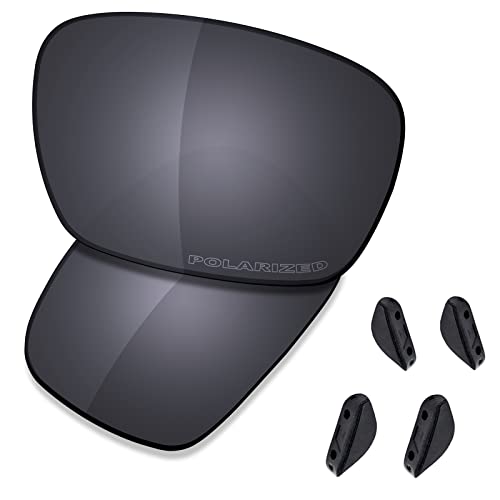 Saucer Premium Ersatzgläser für Oakley Badman OO6020 Sonnenbrillen High Definition - Shield Black Polarisiert von Saucer