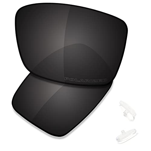 Saucer Premium Ersatzgläser für Oakley Conductor 6 OO4106 Sonnenbrillen High Defense - Carbon Black Polarisiert von Saucer