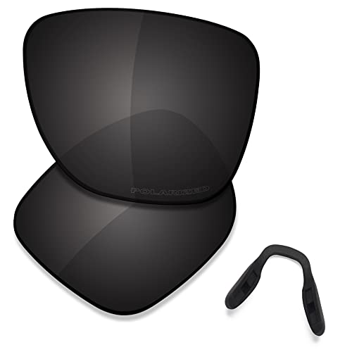 Saucer Premium Ersatzgläser für Oakley Crossrange XL OO9360 Sonnenbrillen High Defense - Carbon Black Polarisiert von Saucer