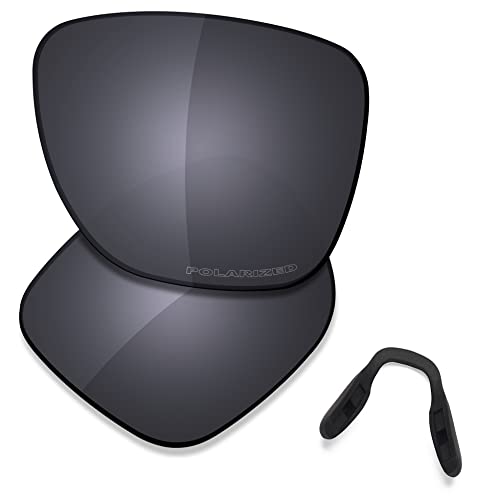 Saucer Premium Ersatzgläser für Oakley Crossrange XL OO9360 Sonnenbrillen High Definition - Shield Black Polarisiert von Saucer