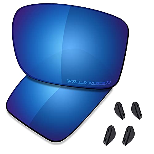 Saucer Premium Ersatzgläser für Oakley Double Edge OO9380 Sonnenbrillen High Defense - Midnight Blue Polarisiert von Saucer