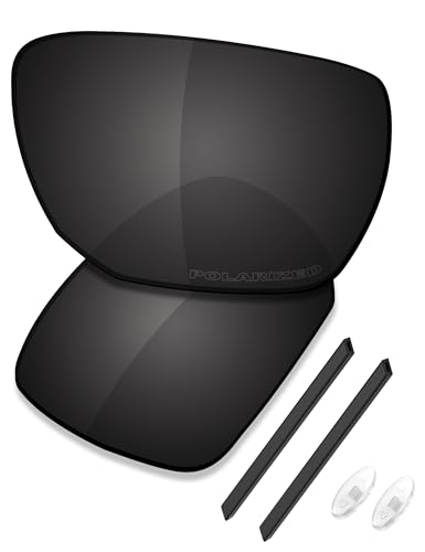 Saucer Premium Ersatzgläser für Oakley Ejector OO4142 Sonnenbrillen High Definition - Carbon Black Polarisiert von Saucer