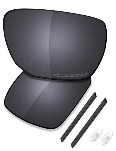 Saucer Premium Ersatzgläser für Oakley Ejector OO4142 Sonnenbrillen High Definition - Shield Black Polarisiert von Saucer