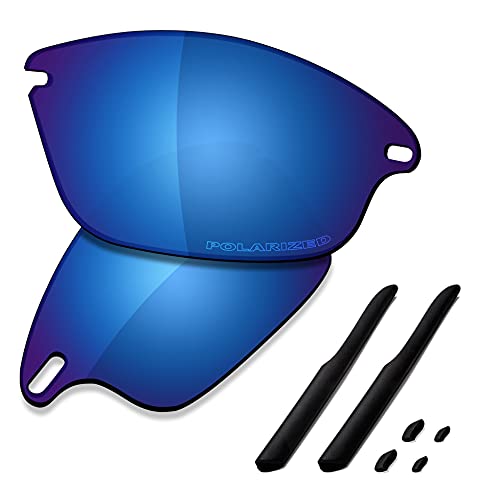 Saucer Premium Ersatzgläser für Oakley Fast Jacket OO9097 Sonnenbrillen High Defense - Midnight Blue Polarisiert von Saucer
