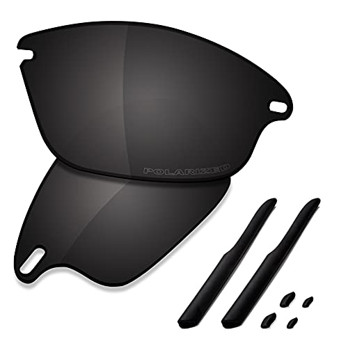 Saucer Premium Ersatzgläser für Oakley Fast Jacket OO9097 Sonnenbrillen High Definition - Carbon Black Polarisiert von Saucer