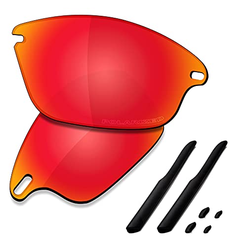 Saucer Premium Ersatzgläser für Oakley Fast Jacket OO9097 Sonnenbrillen High Definition - Fire Red Polarisiert von Saucer