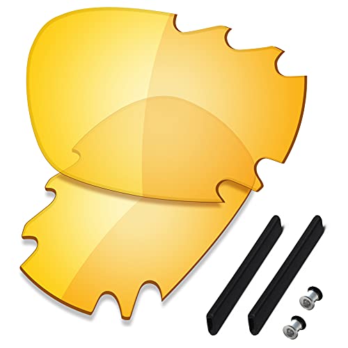 Saucer Premium Ersatzgläser für Oakley Jawbone Vented Racing Jacket Sonnenbrillen High Defense - HD Yellow Non Polarisiert von Saucer