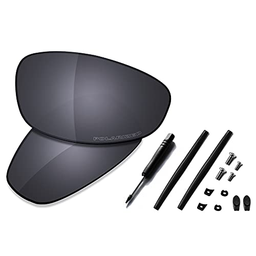 Saucer Premium Ersatzgläser für Oakley Juliet Sonnenbrillen High Definition - Shield Black Polarisiert von Saucer