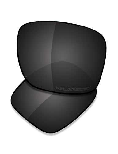 Saucer Premium Ersatzgläser für Oakley Latch SQ OO9353 Sonnenbrille, Carbon-Schwarz, polarisiert, Einheitsgröße von Saucer