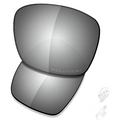 Saucer Premium Ersatzgläser für Oakley Plaintiff Squared OO4063 Sonnenbrillen High Definition - Chrome Metal Polarisiert von Saucer