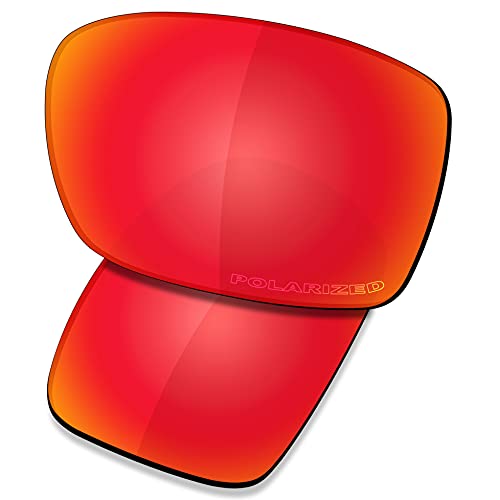 Saucer Premium Ersatzgläser für Oakley Turbine OO9263 Sonnenbrillen High Definition - Fire Red Polarisiert von Saucer