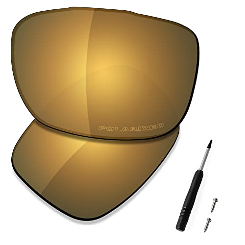 Saucer Premium Ersatzgläser für Oakley TwoFace OO9189 Sonnenbrille, High Definition – Bronze Gold polarisiert, Einheitsgröße von Saucer