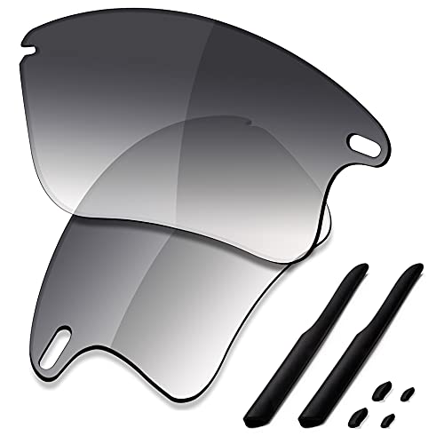 Saucer Premium-Ersatzgläser und Gummi-Kits für Oakley Fast Jacket XL OO9156 Sonnenbrillen High Defense - Grey Gradient Tint Polarisiert von Saucer