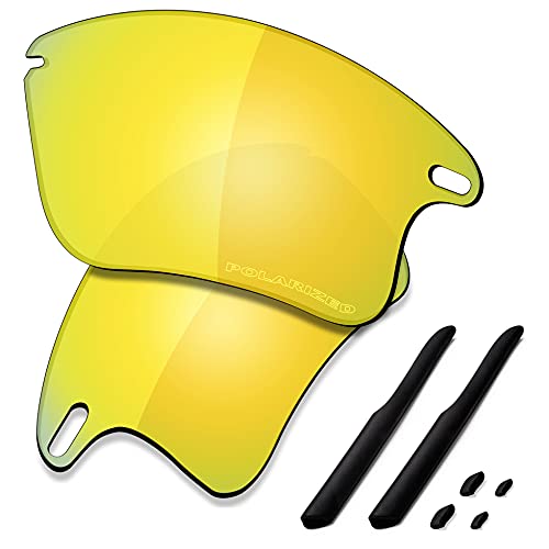 Saucer Premium-Ersatzgläser und Gummi-Kits für Oakley Fast Jacket XL OO9156 Sonnenbrillen High Definition - 24K Gold Polarisiert von Saucer