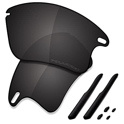 Saucer Premium-Ersatzgläser und Gummi-Kits für Oakley Fast Jacket XL OO9156 Sonnenbrillen High Definition - Carbon Black Polarisiert von Saucer