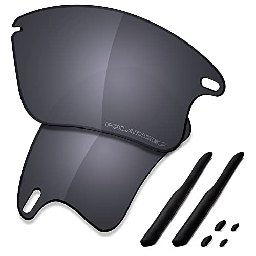 Saucer Premium-Ersatzgläser und Gummi-Kits für Oakley Fast Jacket XL OO9156 Sonnenbrillen High Definition - Shield Black Polarisiert von Saucer