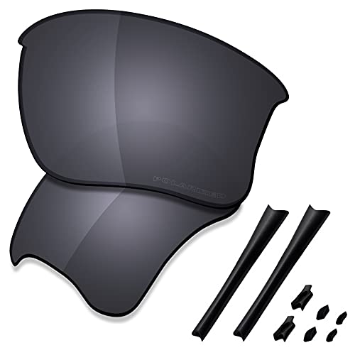 Saucer Premium-Ersatzgläser und Gummi-Kits für Oakley Flak Jacket XLJ OO9009 Sonnenbrillen High Definition - Shield Black Polarized von Saucer