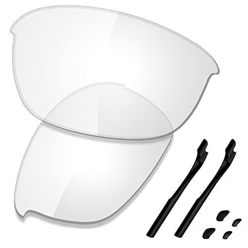 Saucer Premium-Ersatzgläser und Gummi-Kits für Oakley Half Jacket 2.0 OO9144 Sonnenbrillen High Defense - HD Clear Non Polarisiert von Saucer