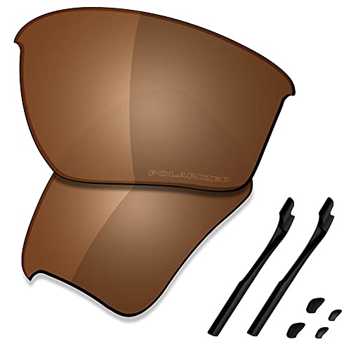 Saucer Premium-Ersatzgläser und Gummi-Kits für Oakley Half Jacket 2.0 XL OO9154 Sunglasses High Defense - Amber Brown Polarisiert von Saucer