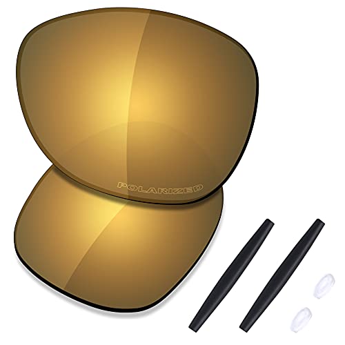 Saucer Premium Ersatzgläser und Gummi-Sets für Oakley Crosshair OO4060 Sonnenbrille, High Definition - Bronze Gold Polarized, Einheitsgröße von Saucer