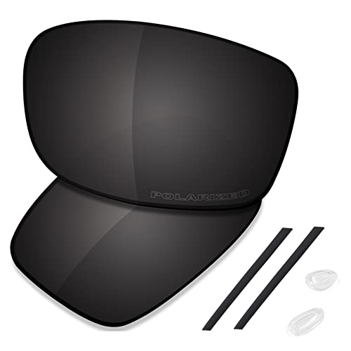 Saucer Premium Ersatzgläser und Gummi-Sets für Oakley Gauge 8 M OO4124-57 mm Sonnenbrille, High Definition - Carbon Black Polarized, Einheitsgröße von Saucer