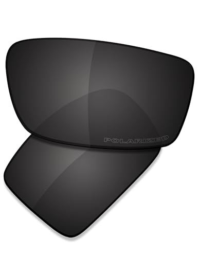 Saucer Premium Ersatzgläser und Gummi-Sets für Oakley Gibston OO9449 Sonnenbrille, High Definition – Carbon Schwarz polarisiert, Einheitsgröße von Saucer
