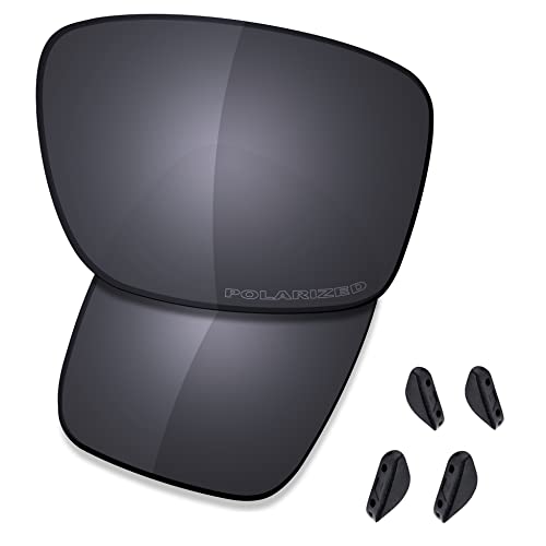 Saucer Premium Ersatzgläser und Gummi-Sets für Oakley Mainlink OO9264 Sonnenbrille, Schild, schwarz, polarisiert, Einheitsgröße von Saucer