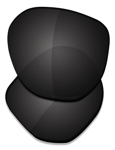 Saucer Premium Ersatzgläser und Nasenpads für Oakley Latch Alpha OO4128 Sonnenbrille, Carbon-Schwarz, polarisiert, Einheitsgröße von Saucer