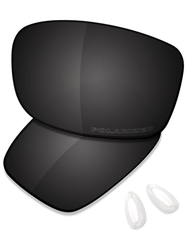 Saucer Premium Ersatzgläser und Nasenpads für Oakley Tincan OO4082 Sonnenbrille, Carbon-Schwarz, polarisiert, Einheitsgröße von Saucer