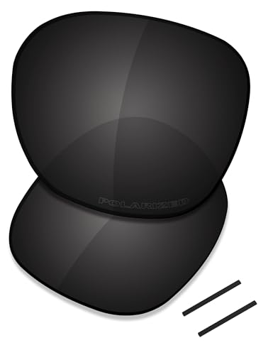 Saucer Premium Ersatzgläser und Ohrsocken für Oakley Pitchman R OO9439 Sonnenbrille, Hohe Verteidigung – Carbon-Schwarz, polarisiert, Einheitsgröße von Saucer