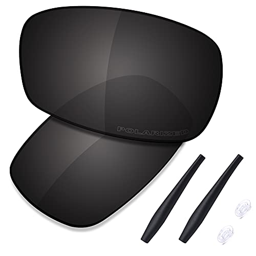 Saucer Premium gläser und Gummikits für Oakley Crosshair 2.0 OO4044 Sonnenbrille, (High Defense â€“ Carbon Schwarz polarisiert), EinheitsgröÃŸe von Saucer