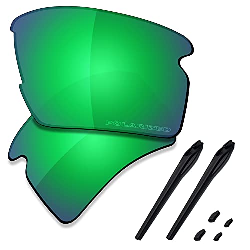 Saucer Premium gläser & Gummikits für Oakley Flak 2.0 XL OO9188 Sonnenbrille, (High Defense â€“ Jadegrün polarisiert), EinheitsgröÃŸe von Saucer