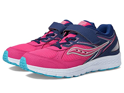 Saucony Cohesion 14 Alternative Closure Sneaker, Pink/Navy, 4.5 Wide US Unisex Big_Kid von Saucony