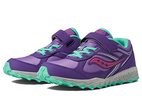 Saucony Cohesion Tr14 Unisex-Kinder-Trailrunning-Schuh mit alternativem Verschluss, violett / pink, 12.5 Wide Big Kid von Saucony