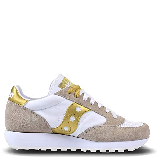 Saucony Jazz Original Vintage Damen Sportschuhe, WHITE/GOLD, 38 von Saucony