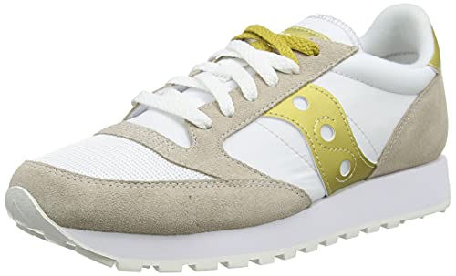 Saucony Jazz Original Vintage Damen Sportschuhe, WHITE/GOLD, 39 von Saucony