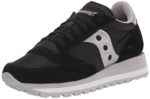 Saucony Damen Jazz Triple Sneaker, schwarz/Silber, 38.5 EU von Saucony