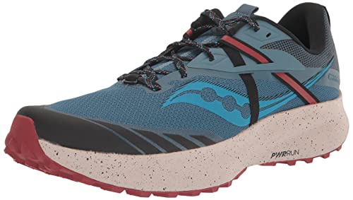 Saucony Damen Ride 15 Tr Laufschuh, Deep Sea/Lava, 40.5 EU von Saucony