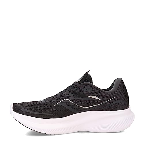 Saucony Damen Ride 15 Walking-Schuh, Black/White, 37 EU von Saucony