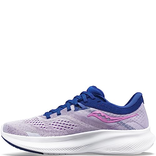 Saucony Damen Ride 16 Laufschuhe Neutralschuh Flieder - Dunkelblau 39 von Saucony