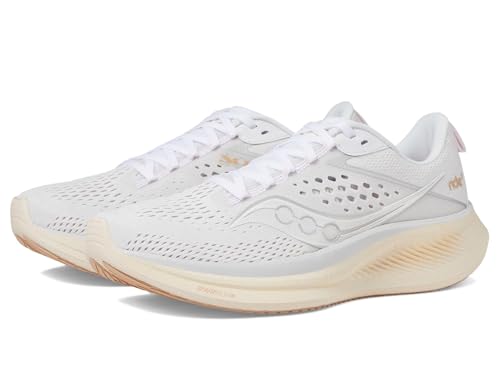 Saucony Women's Ride 17 Sneaker, White/Pearl, 43 EU Saucony Women's Ride 17 Sneaker, White/Pearl, 43 EU von Saucony