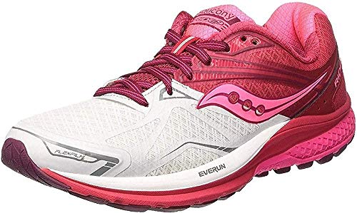 Saucony Damen Ride 9 Laufschuhe, Rot (White/Pink/Berry 6) von Saucony