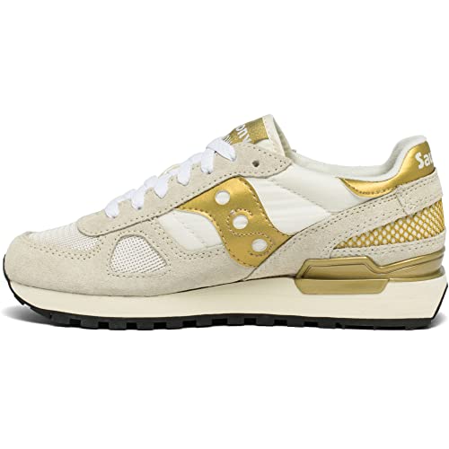 Saucony Damen Shadow Original Sneaker, Weiß/Gold, 38.5 EU von Saucony