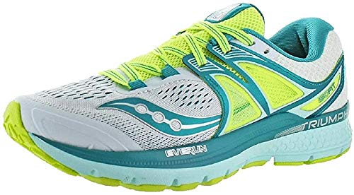 Saucony Damen Triumph ISO 3 Laufschuhe, Mehrfarbig (White/Teal/Citron 3), 37.5 EU von Saucony