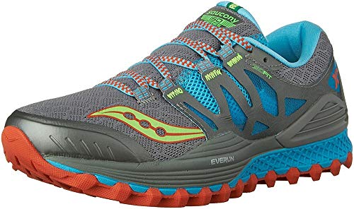 Saucony Damen Xodus ISO Laufschuhe, Grau (Grau/Hellblau/Slime), 37.5 EU von Saucony